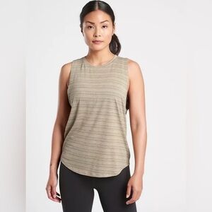 Athleta Women's Cloudlight Striped Muscle Tank Top Shirt Size 1X